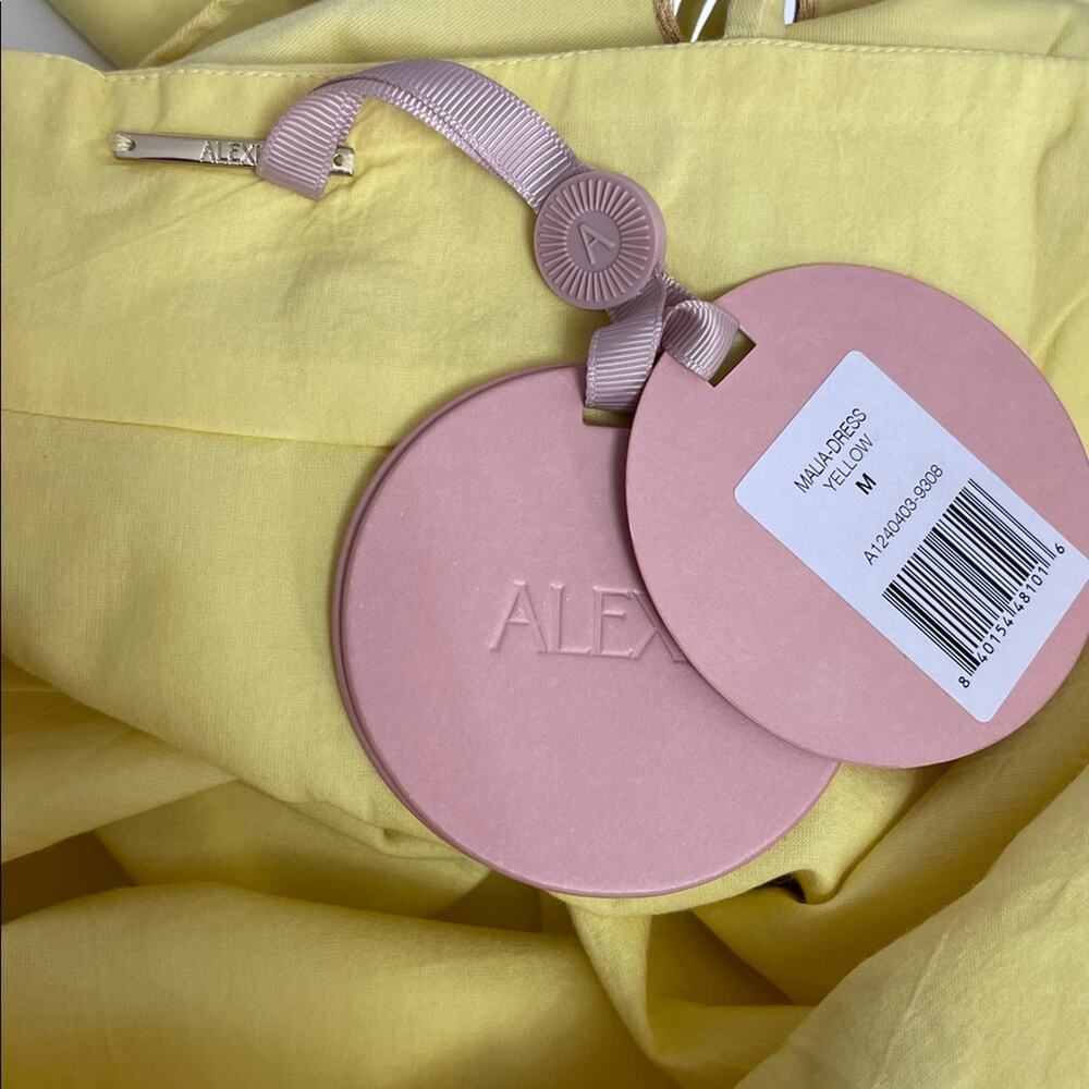 ALEXIS Malia Mirror Sequin Embellished Polkadot Yellow Midi Dress Size Medium - Picture 9 of 10